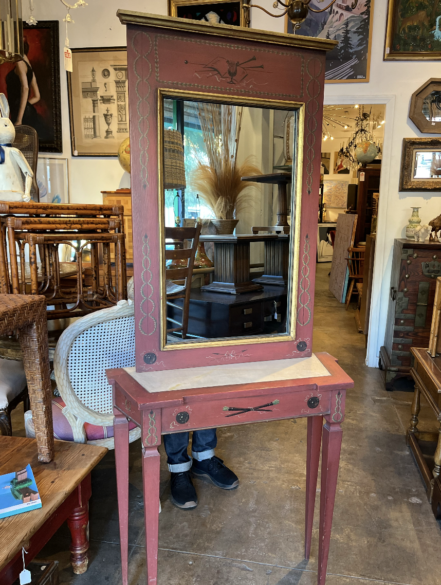 Iced Matcha | Vintage Foyer Table and Mirror Set