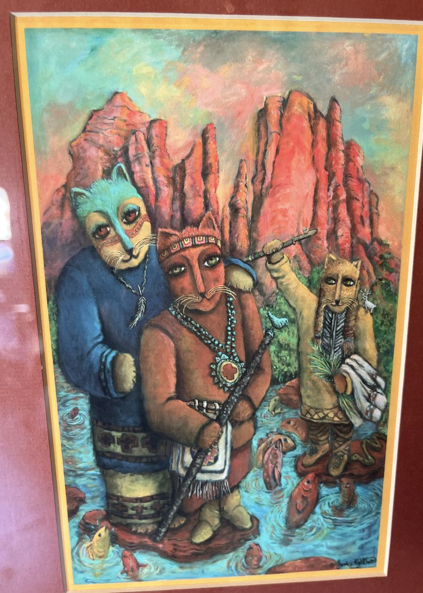 Vortex Vault | Shamans of Sedona Cat Print with Frame