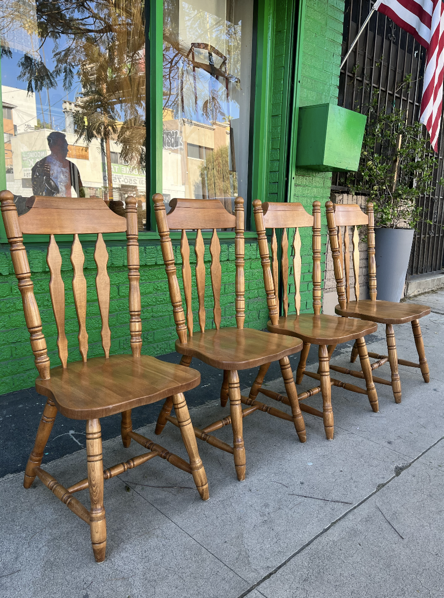 Simple Life | Four Colonial-style Chairs in Maple
