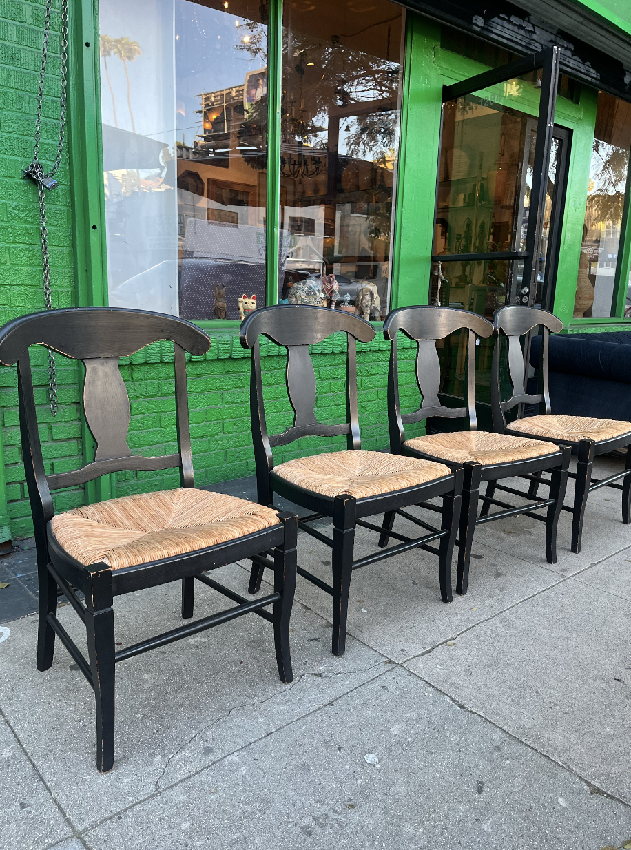 Rustic Charm | Set of Four Country-Style Dining Chairs