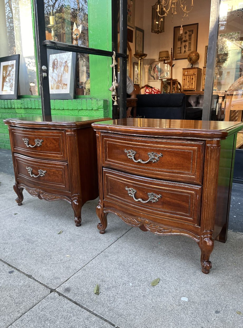Late Night Indulgence | Pair of French-style Nightstands by Bassett