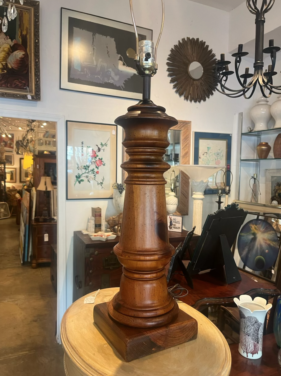 Impeccable Taste | Mid-century Turned Wood Lamp