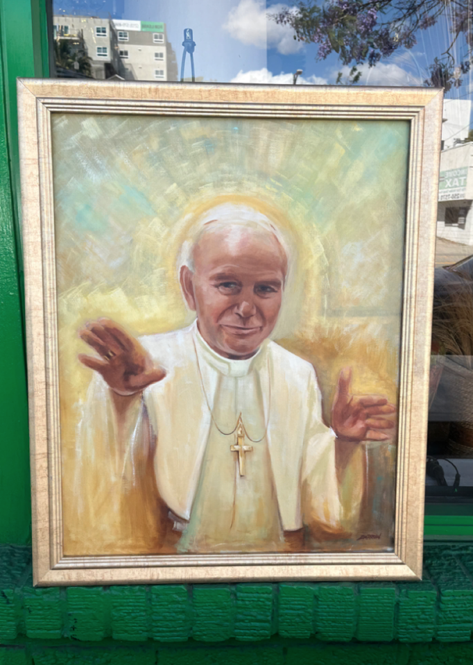 Catholic Guilt | Vintage Painting of Saint John Paul II