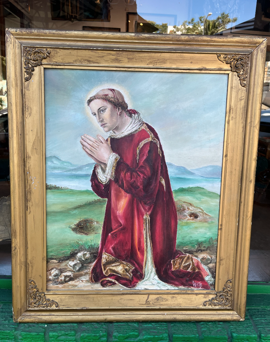 Courage and Charity, Amen | Vintage Painting of the First Christian Saint