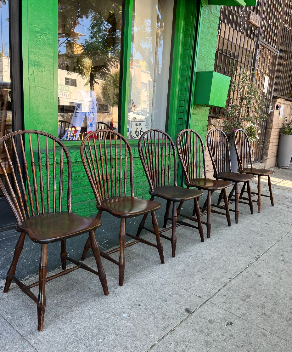 Sought After | Set of 6 - 1920's Windsor Chairs 