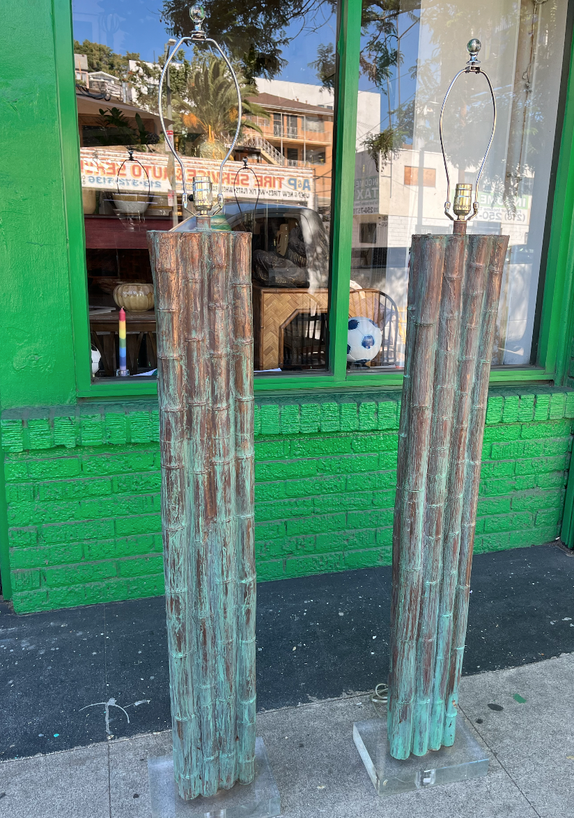 Takeout Order | Pair of Vintage Bamboo Lamps