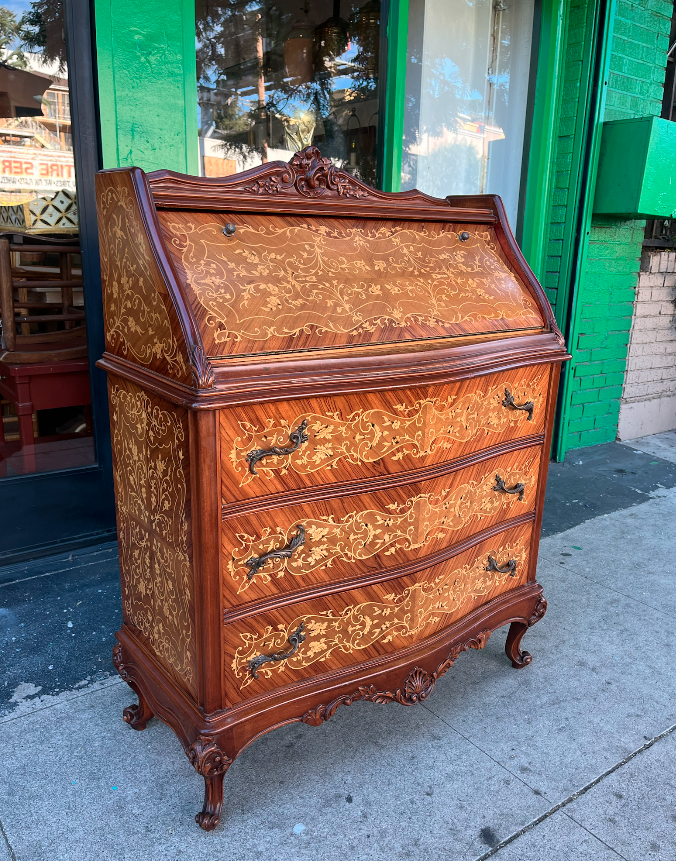 Dutch-style Fully Inlayed Secretary Desk