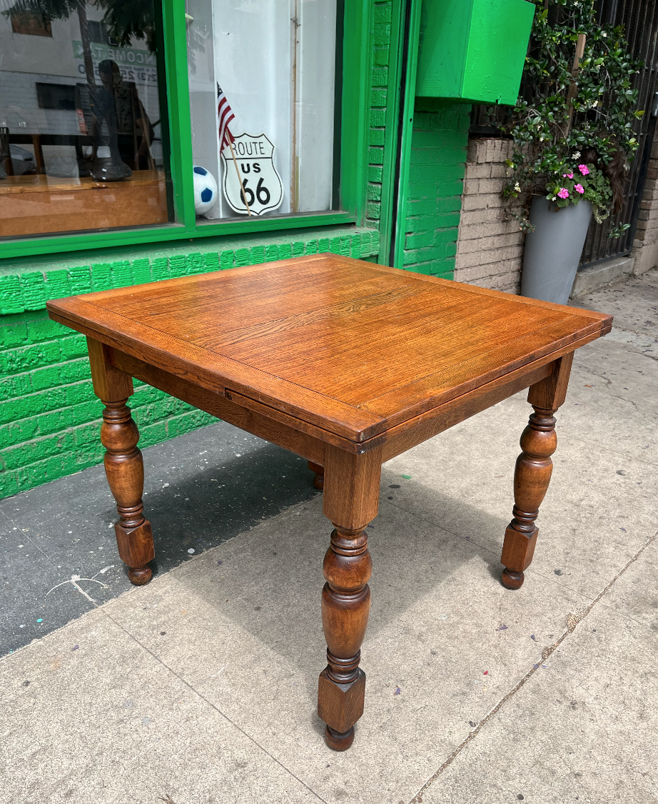 1920s Oak Kitchen Table With Extensions