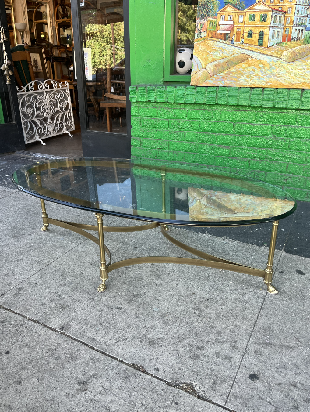 Regency-style Brass Coffee Table by LaBarge