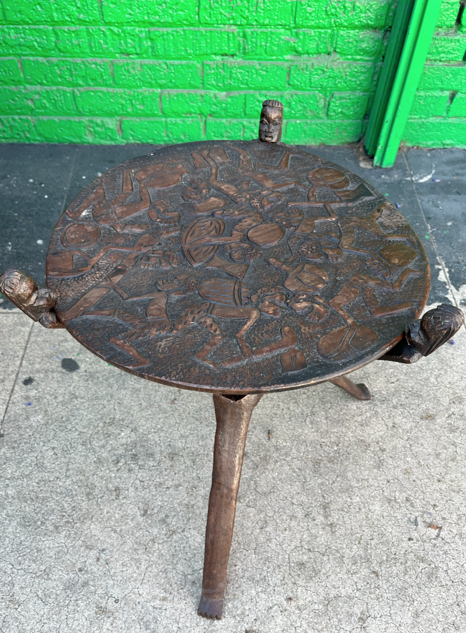 Reversible Carved Table from Mali