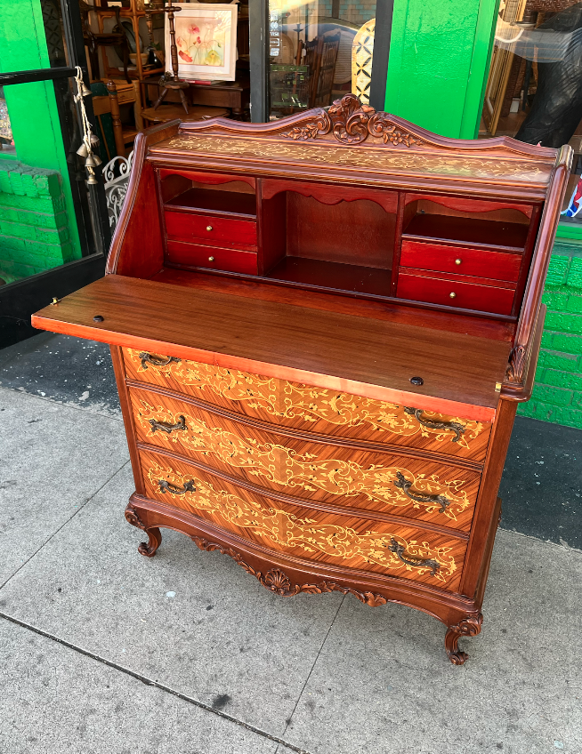 Dutch-style Fully Inlayed Secretary Desk