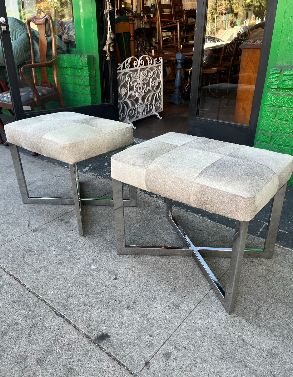 Legs for Days | If These Stools Could Talk | Pair of Cross Haired Stools by Wisteria Co.