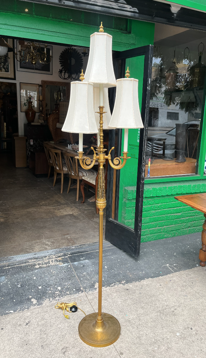 Solid Brass Floor Lamp by Chelsea Lighting with Four Lights