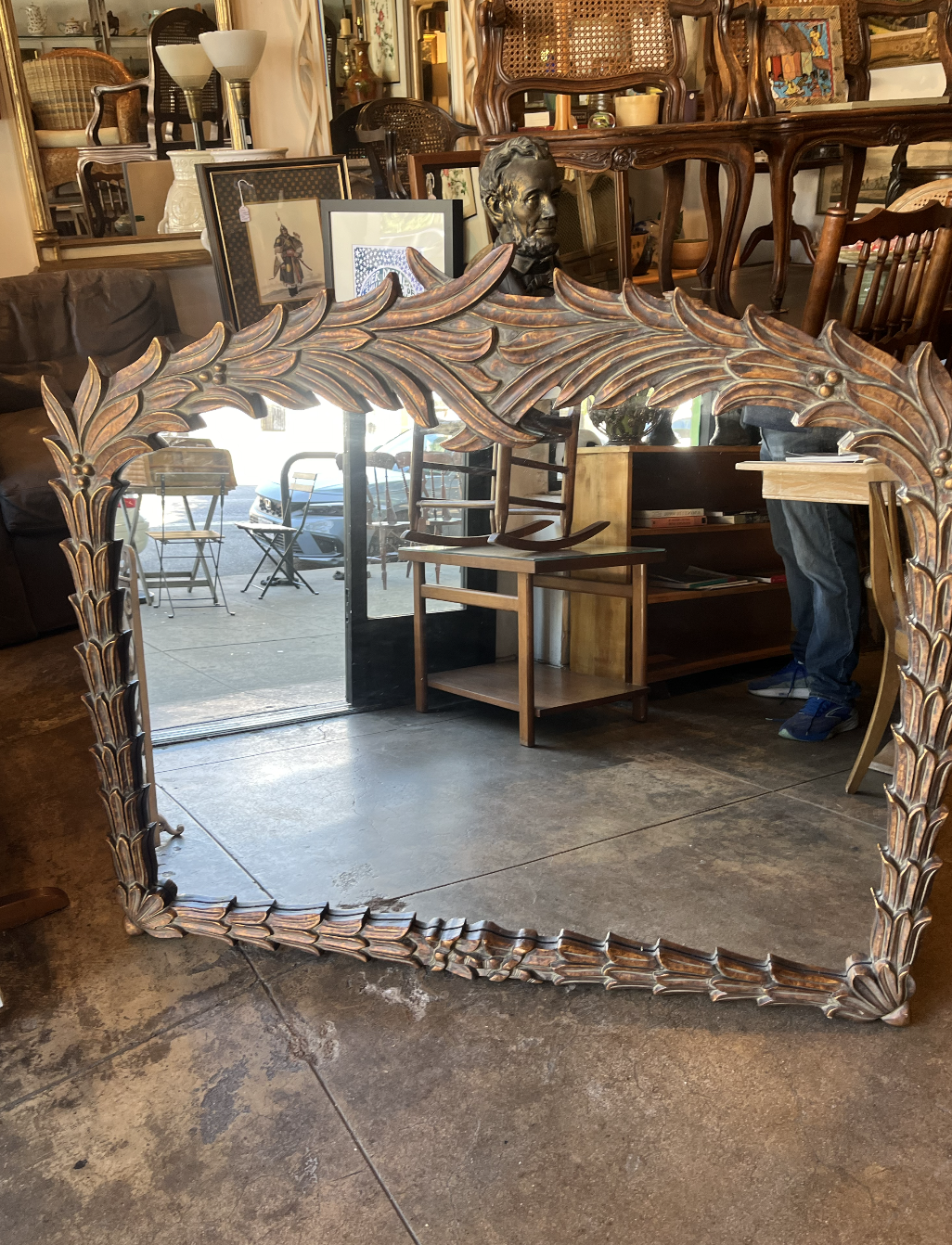 Serge Roche-style Palm Fronds Mirror