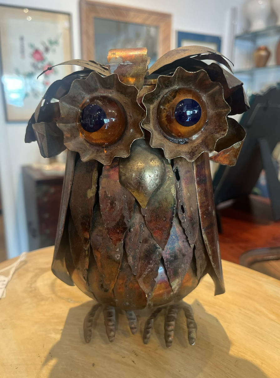 Brutalist Owl Sculpture