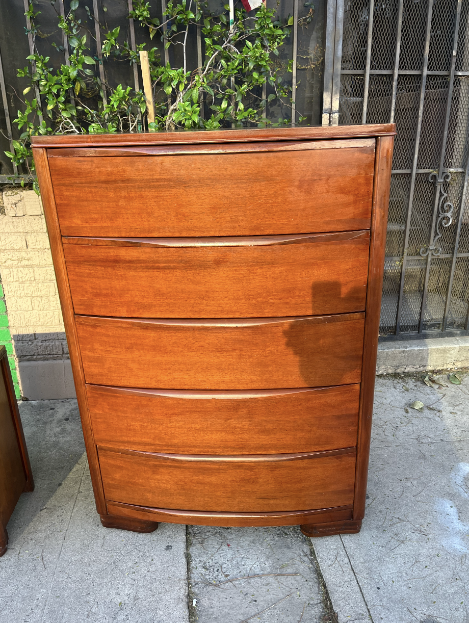 Mid-century Deco Style Highboy Dresser
