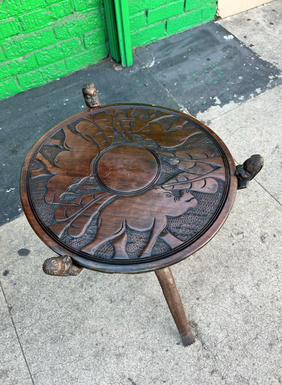 Reversible Carved Table from Mali