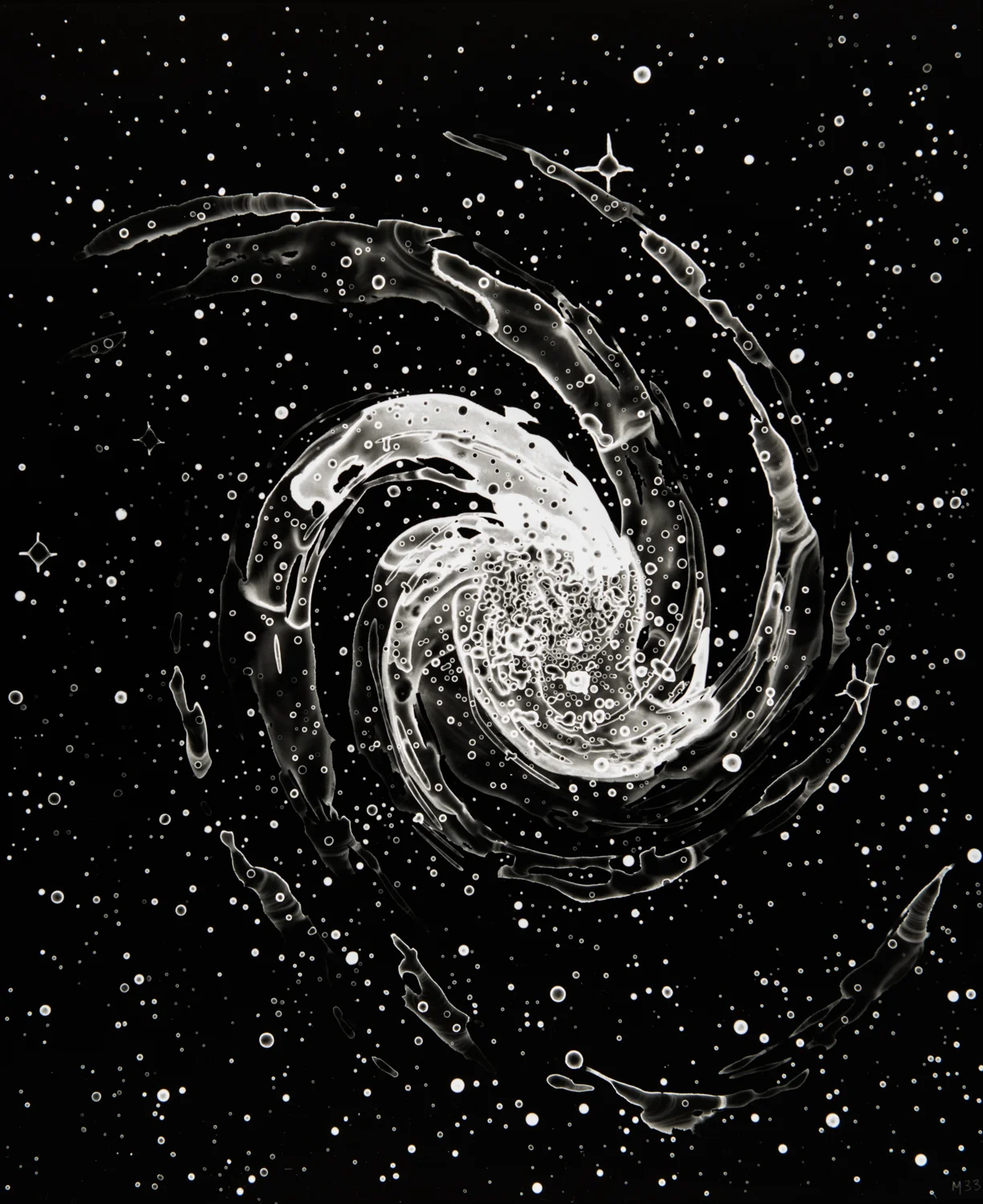 M33, 2013, cliché-verre, 17 x 14 inches