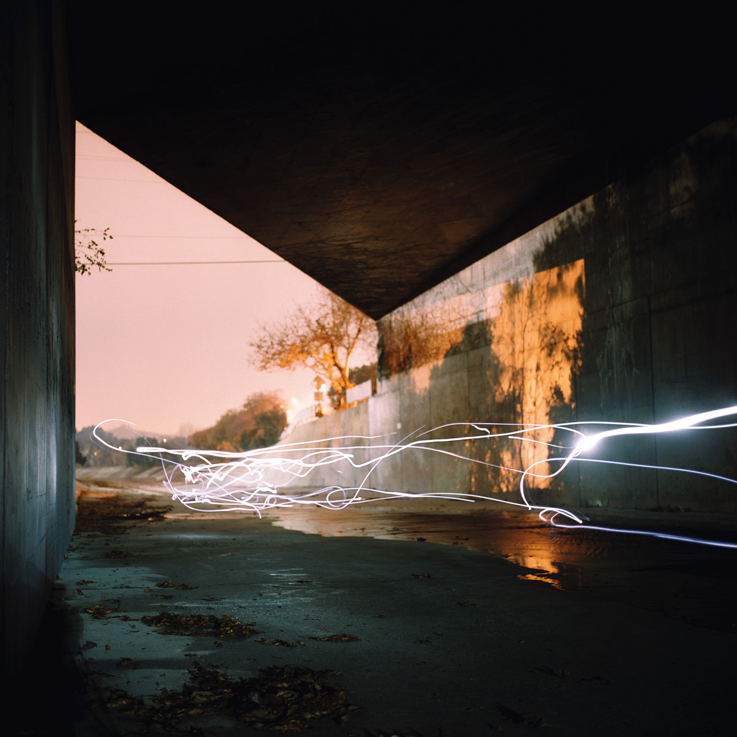 LA River Bridge 2007 c-print, 48 x 48 inches