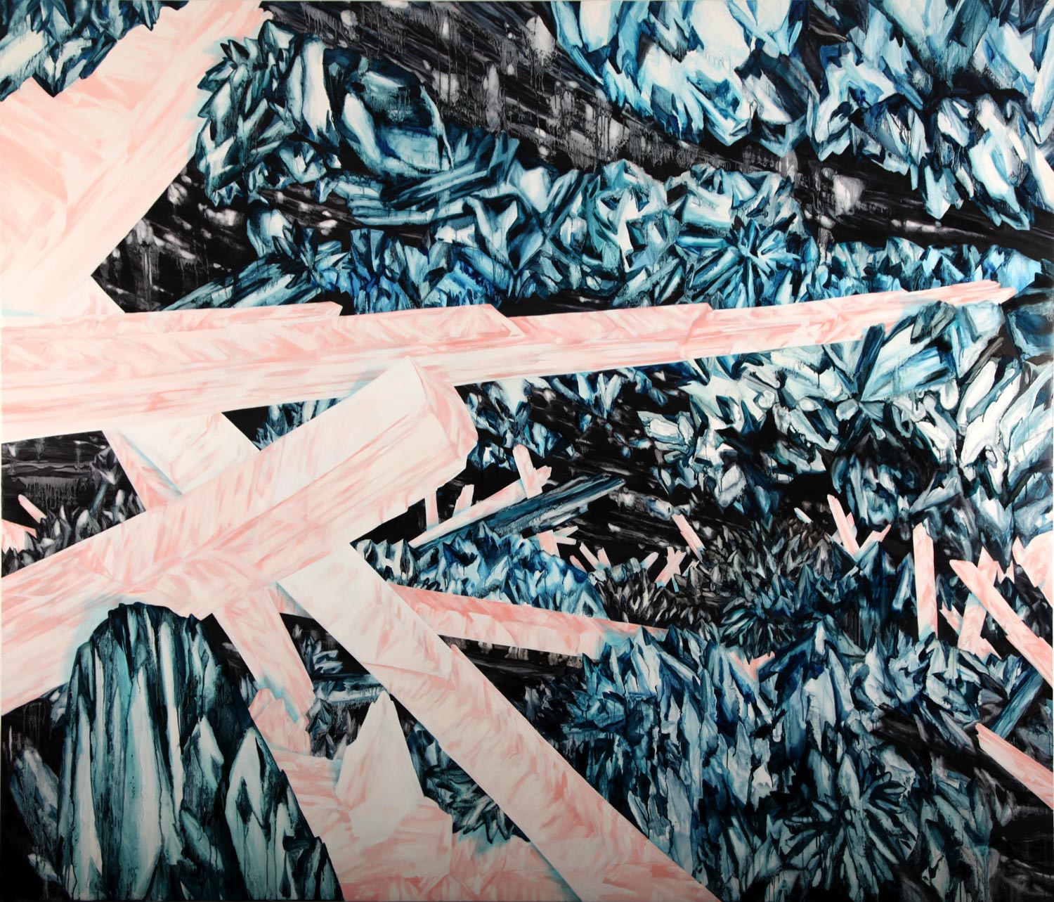 In All Disorder, A Secret Order 2010 Oil on wood panel, 72 x 84 inches