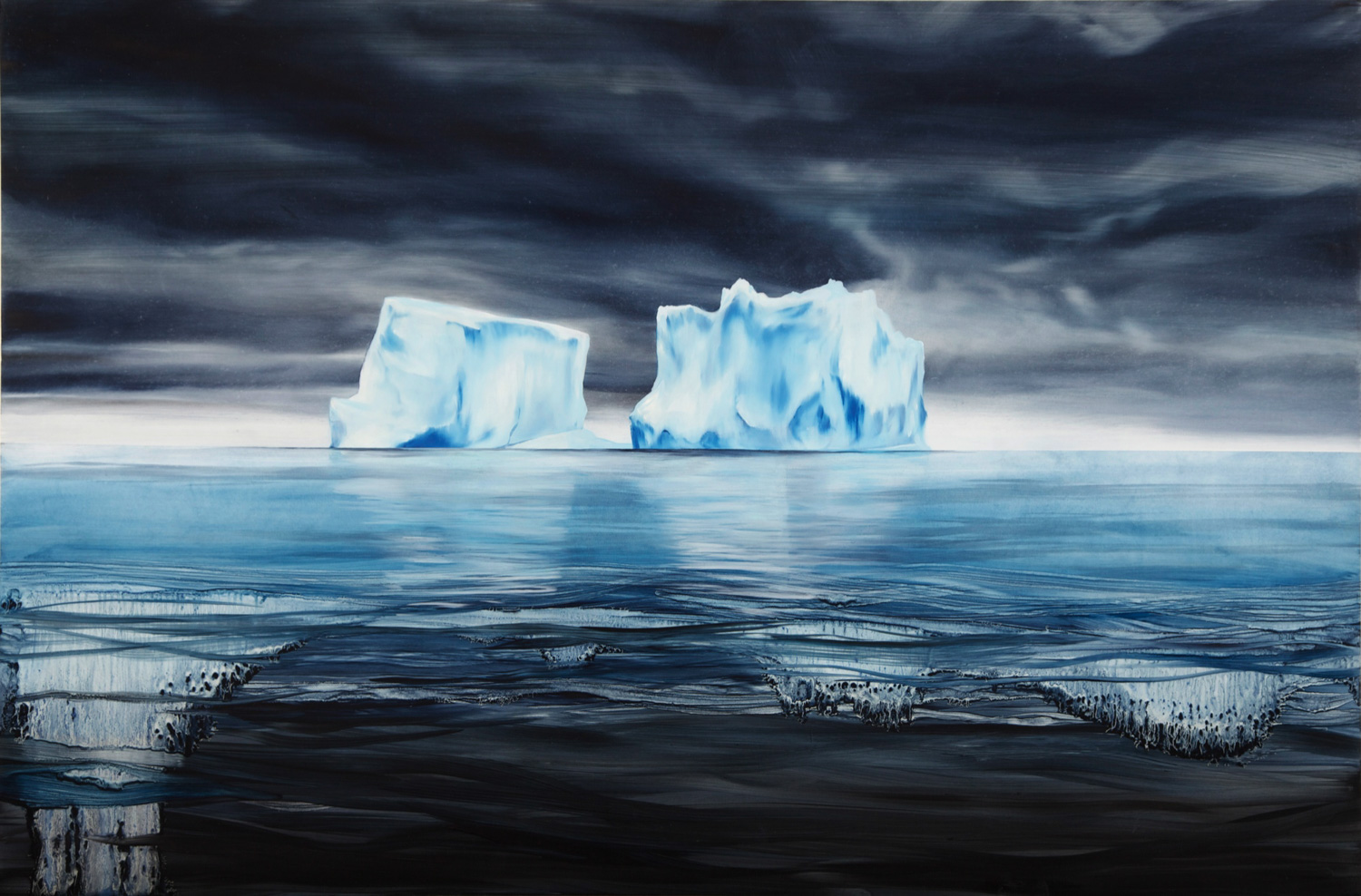 You and Me 2008 Oil on panel, 24 x 36 inches
