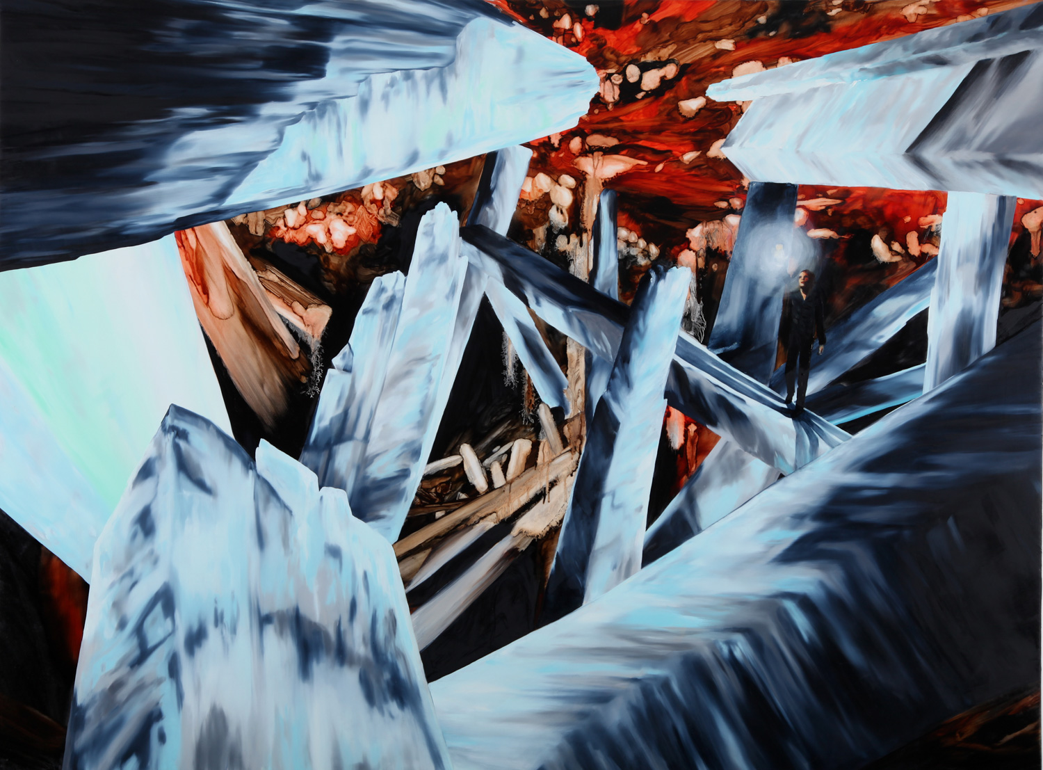 There is Only Underneath 2009 Oil on canvas wrapped panel, 36 x 48 inches