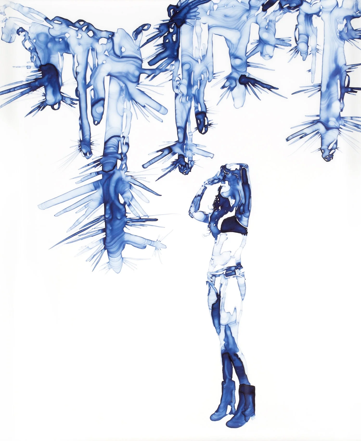 Figure Form 2012 Ink on drafting film 17 x 14 inches