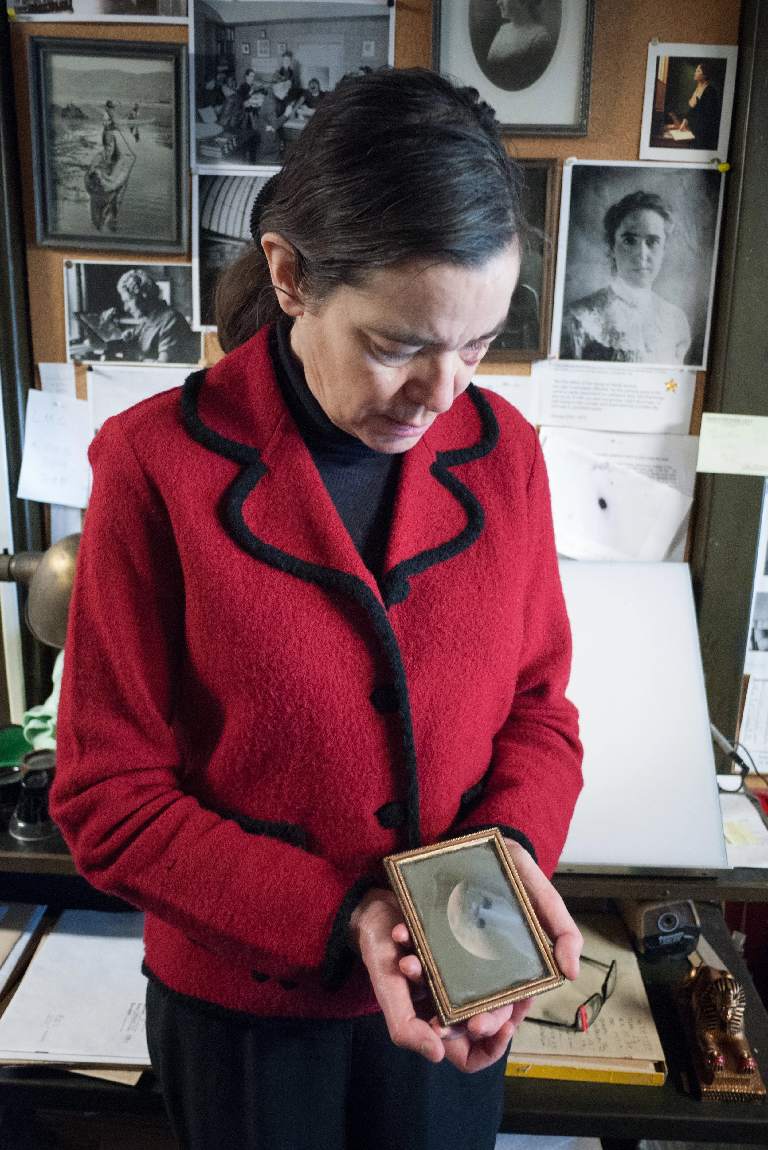 Alison Doane with an early lunar daguerreotype