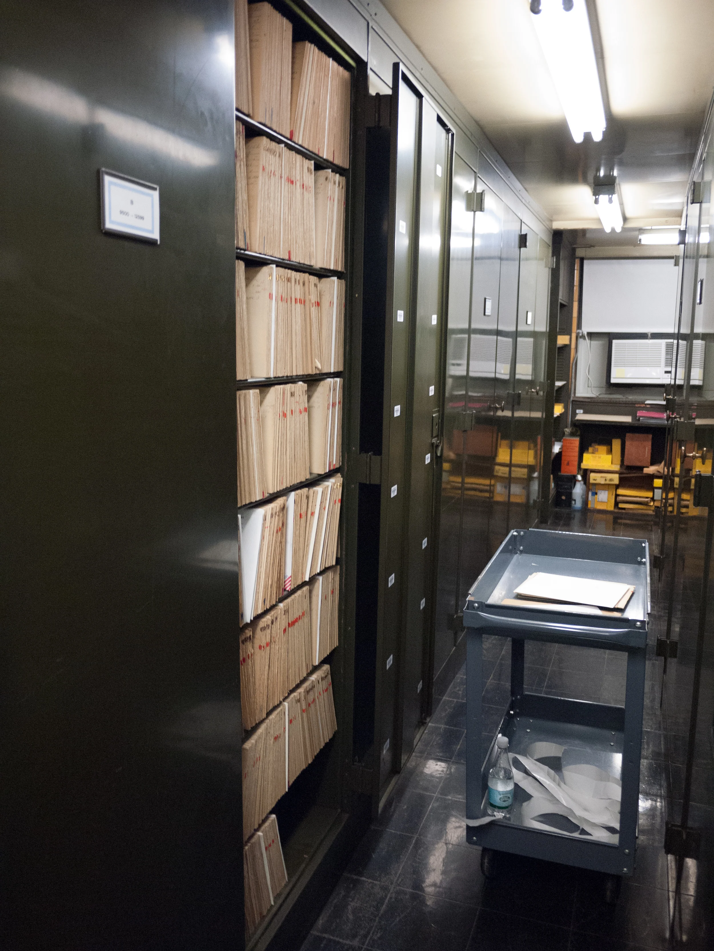 Rows and rows of cabinets housing the 500,000+ astro plates
