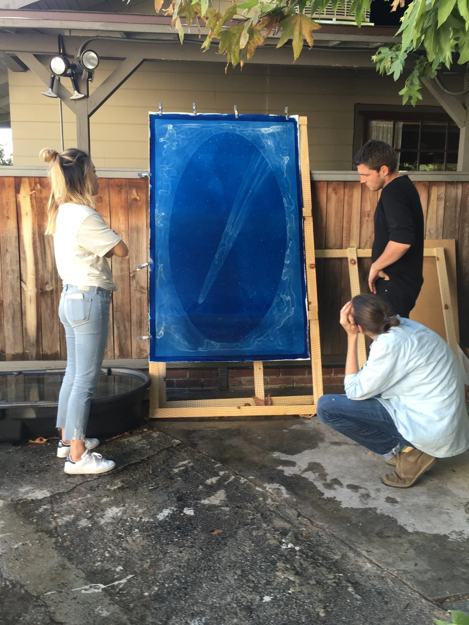 Lia gets a shot of us all, completely perplexed by why our prints continue to look washed out and brown.