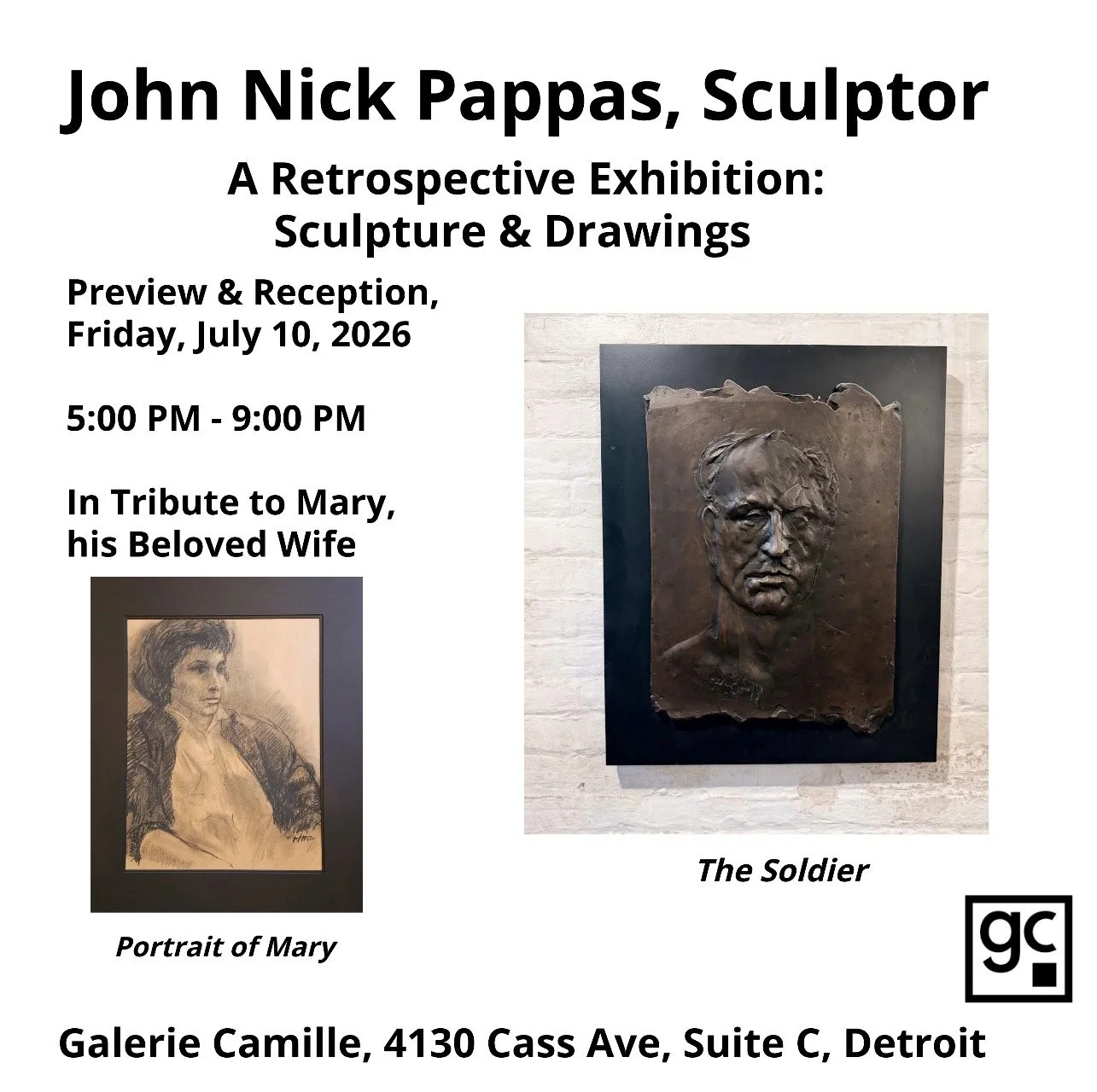 A Retrospective Exhibition:&nbsp;Sculpture &amp; Drawings&nbsp;&nbsp;&nbsp; &nbsp; &nbsp; &nbsp; &nbsp; &nbsp; &nbsp; &nbsp; &nbsp; &nbsp; By&nbsp;John Nick Pappas&nbsp;&nbsp; &nbsp; &nbsp;
