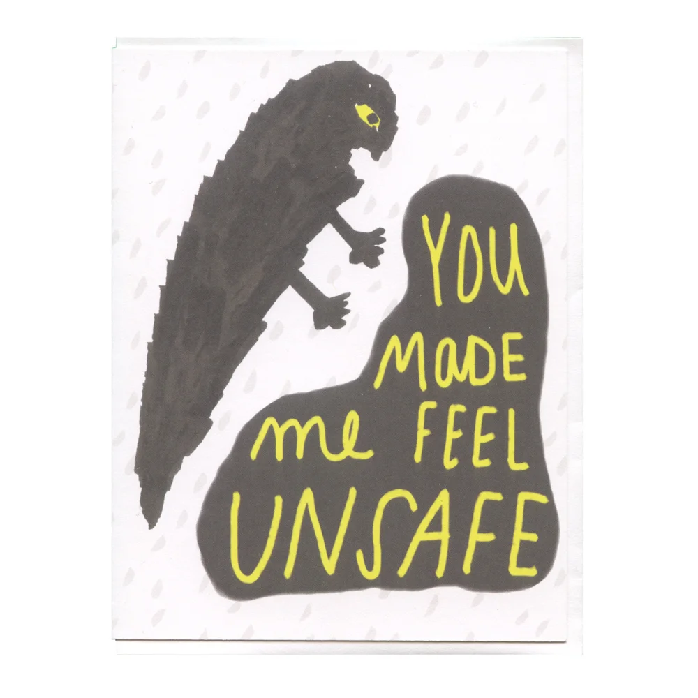 you made me feel unsafe forgiveness card by tammie bennett