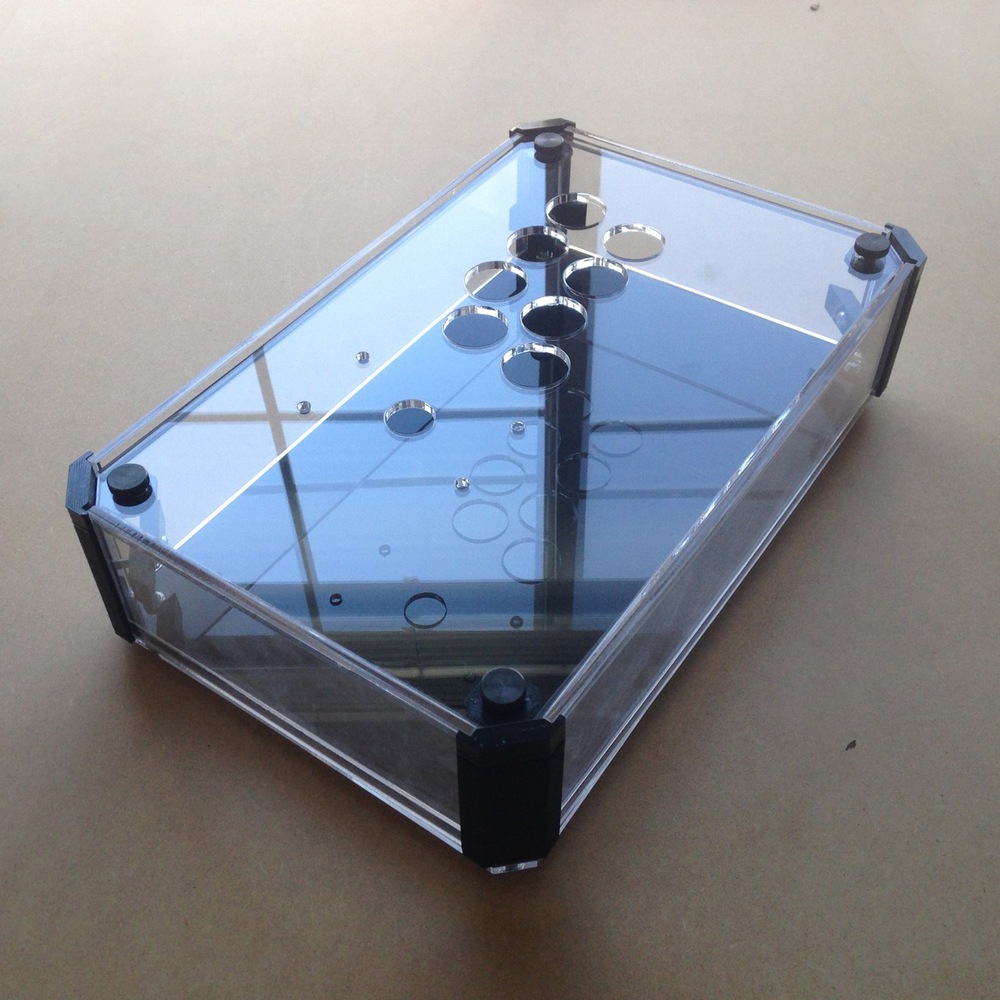  Clear acrylic frame with 3D printed ABS corners 
