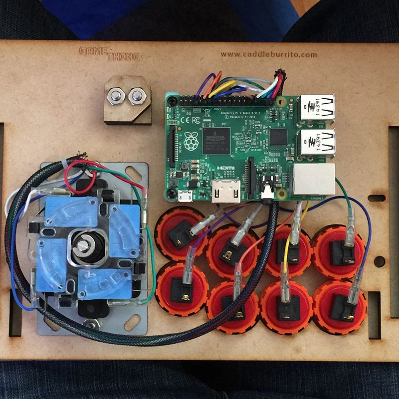 Download the DIY frame instructions here or have a frame shipped to you here . A custom bracket was 3D printed for the Raspberry Pi. The bracket can be used on MDF and dense woods to quickly mount your Raspberry Pi.