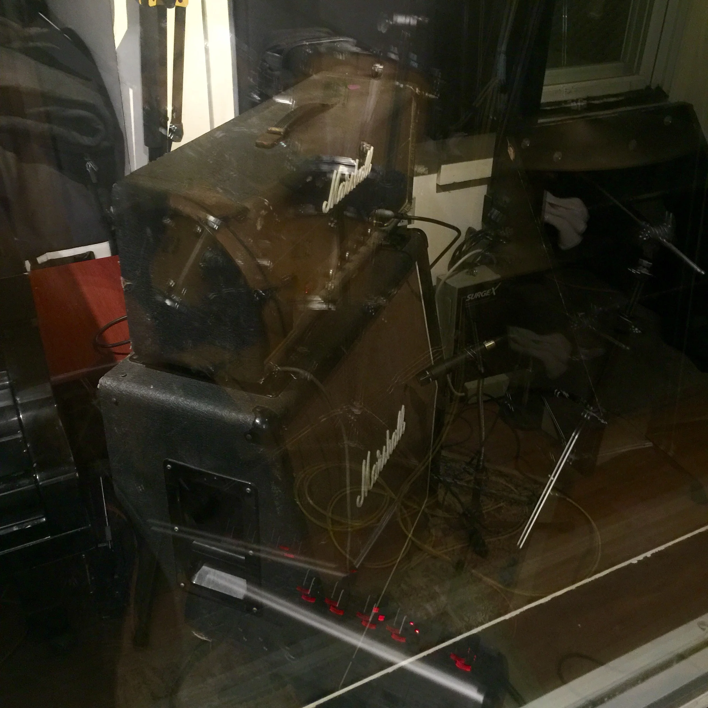 the bands amp to record their sound...