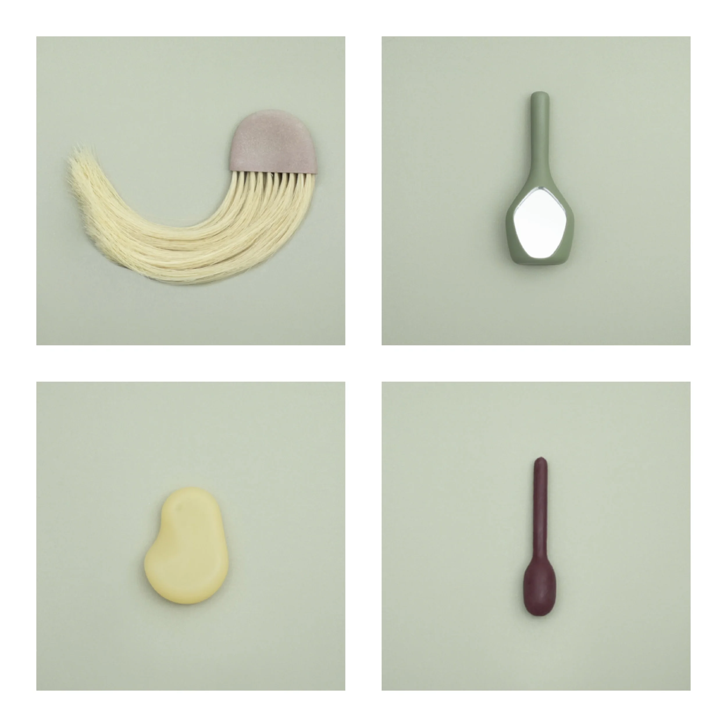 Sexual Healing Collection (clockwise from top left: Brush, Mirror, Stone, Pelvic Sensor)
