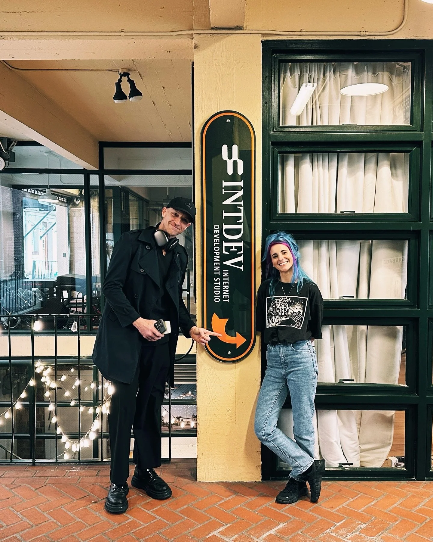 me and @jamespowderly at the world&rsquo;s greatest @internetdevelopmentstudio 💫