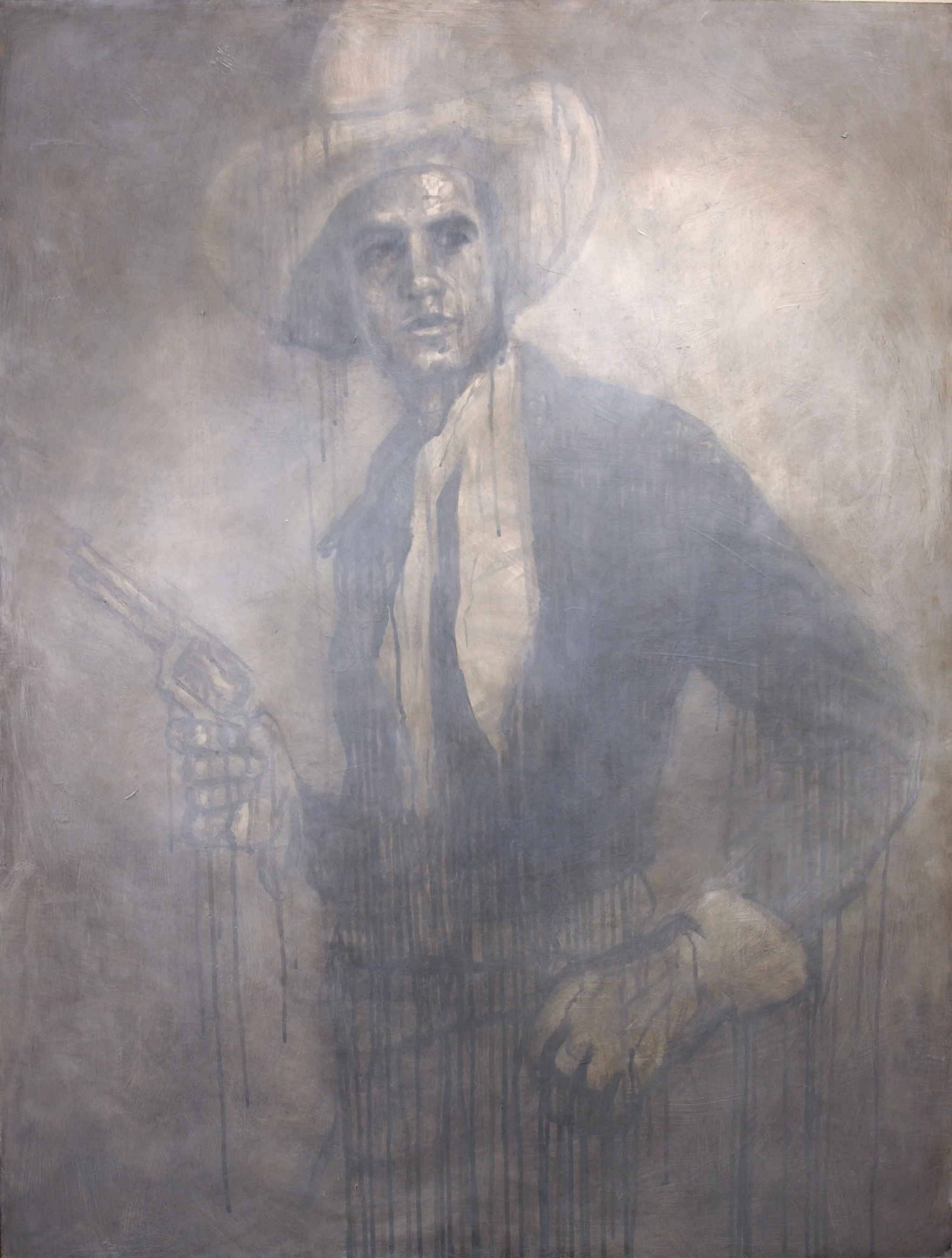 Jason Cytacki , Faded (oil and ink on panel)