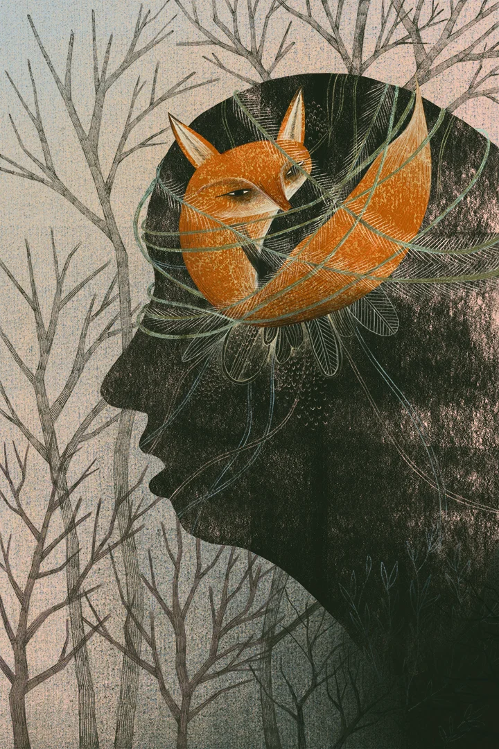 Seo Kim , Mother's Foxes (digital illustration)