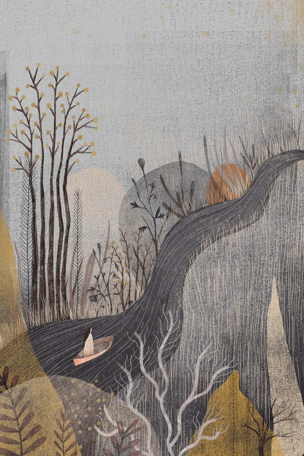 Seo Kim , About A Boat (digital illustration)