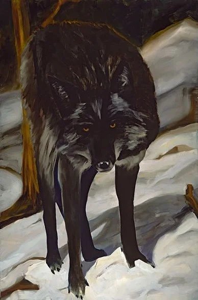 Shannon Estlund , Wolf (oil on canvas)