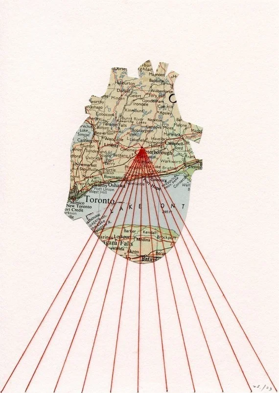 Shannon Rankin , One Heart (map, thread, paper)