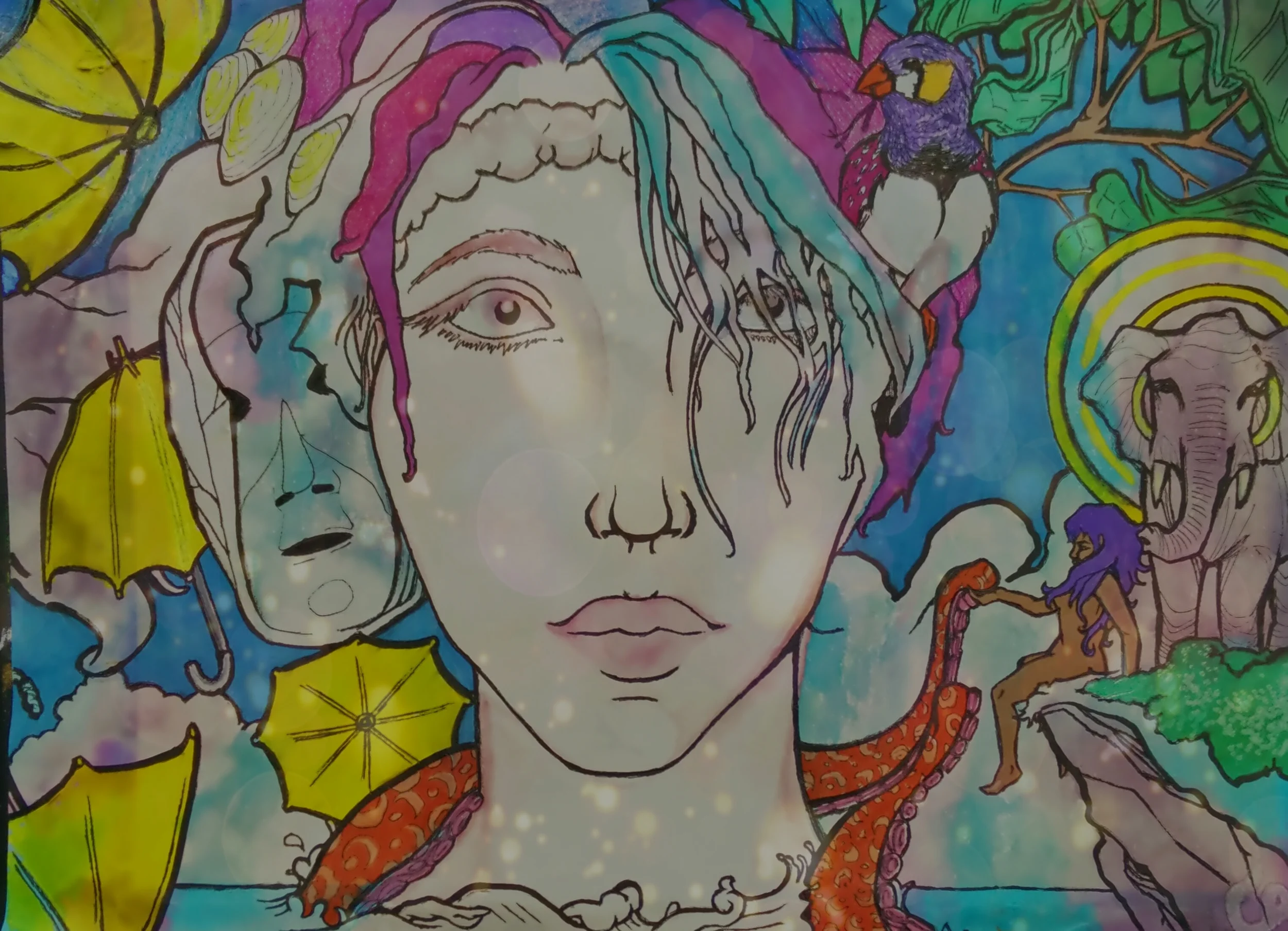 Camille Gladney Schmoutz , Upon Awakening (mixed media)