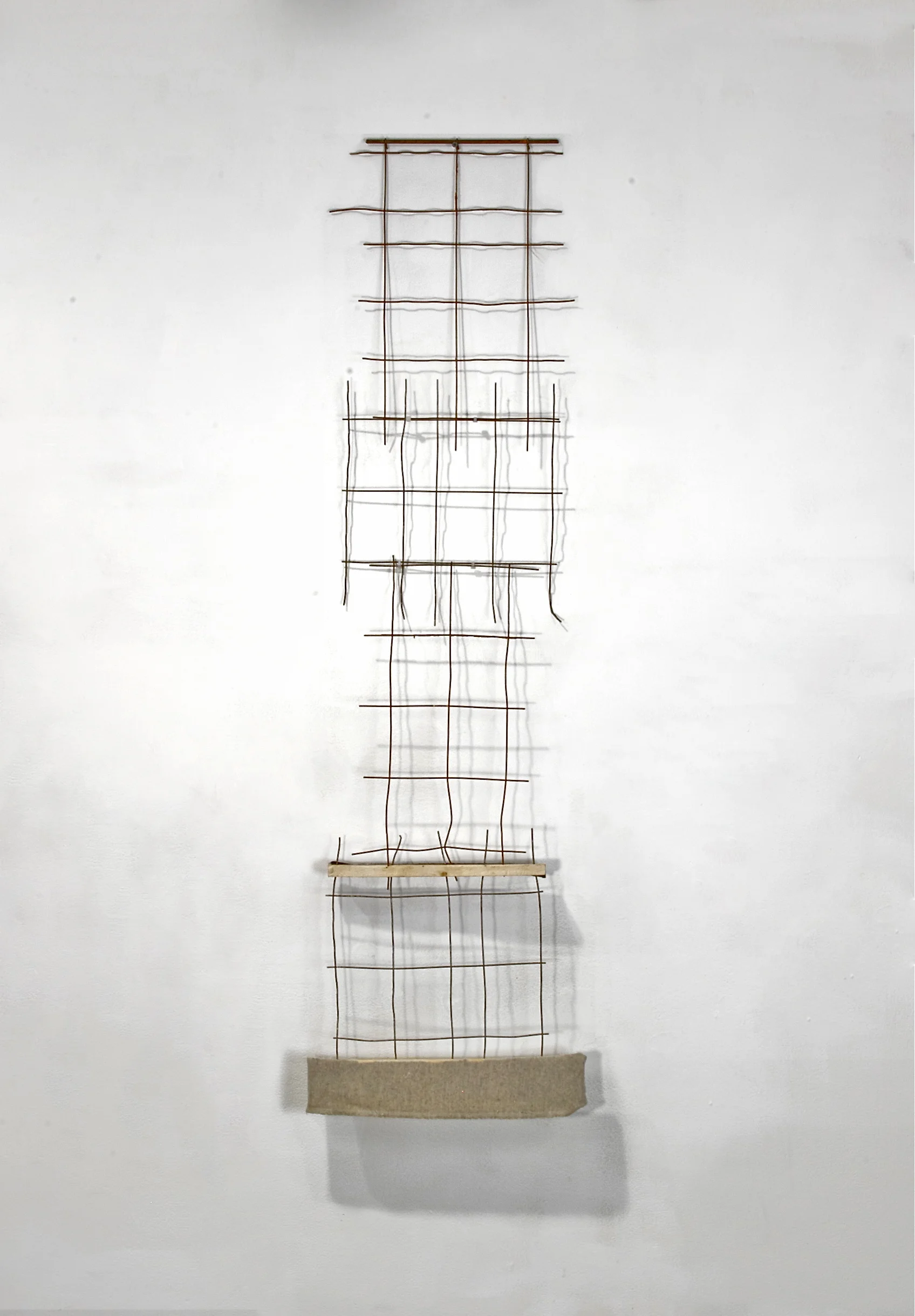 Williamson Brasfield , Untitled (Spring Snare) , 2011 (bedspring, pine, felt)