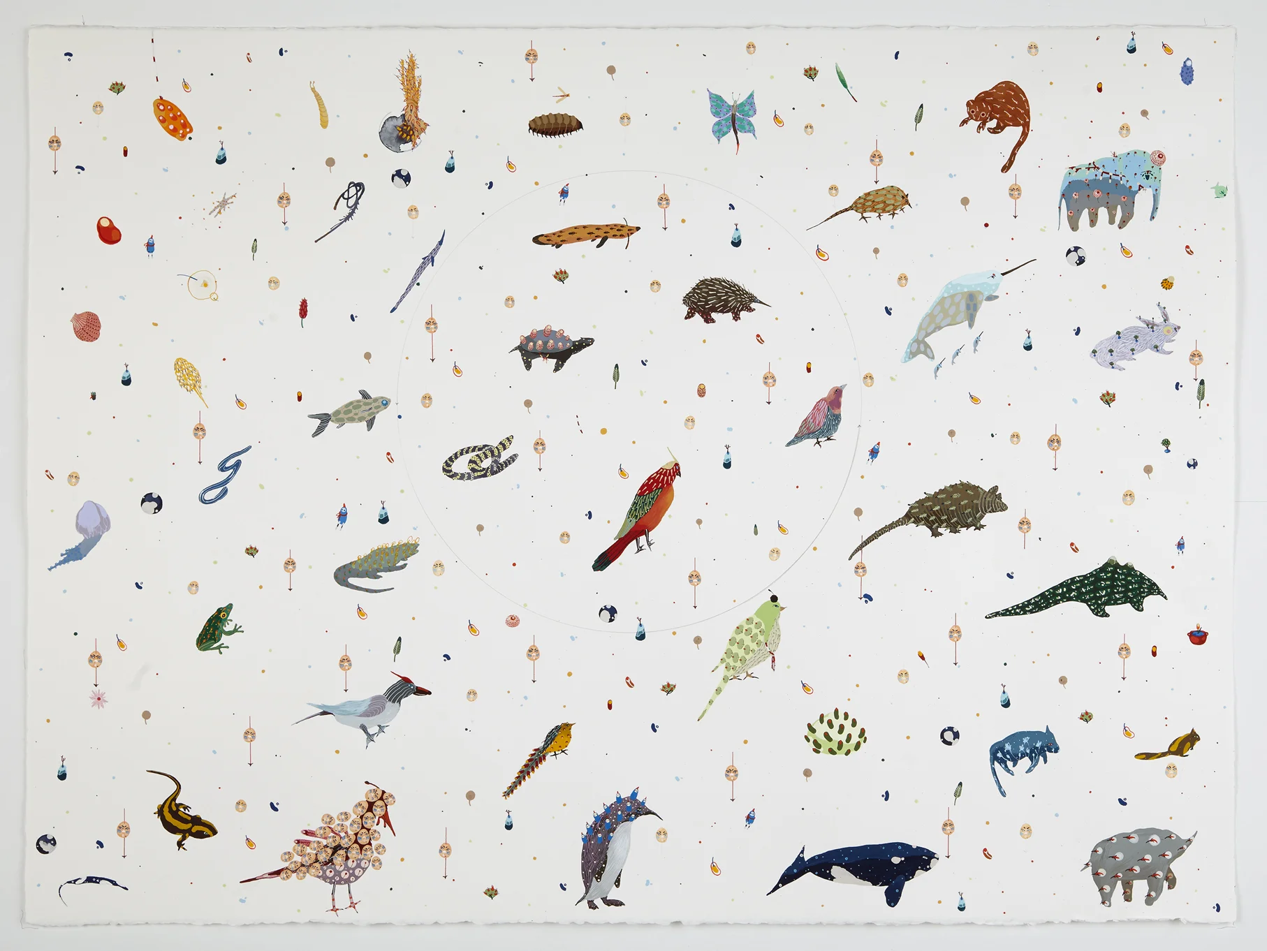 Mi Ju , Nest#4 2014 (acrylic, watercolor, pen, and pencil on arches)
