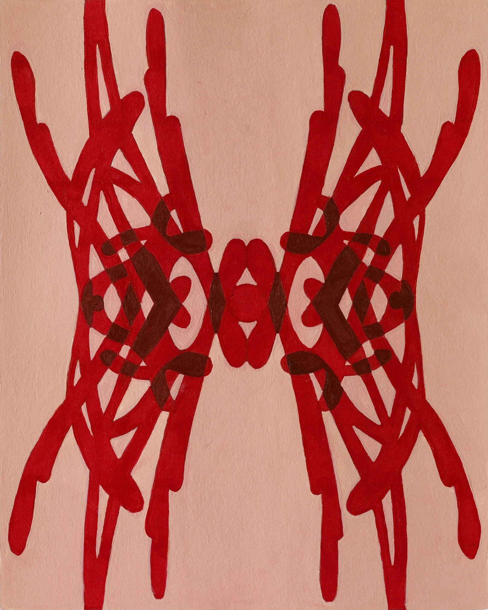 Aaron Olson-Reiners , Untitled (Reflection Series) , 2014 Acrylic on paper 10 x 8"