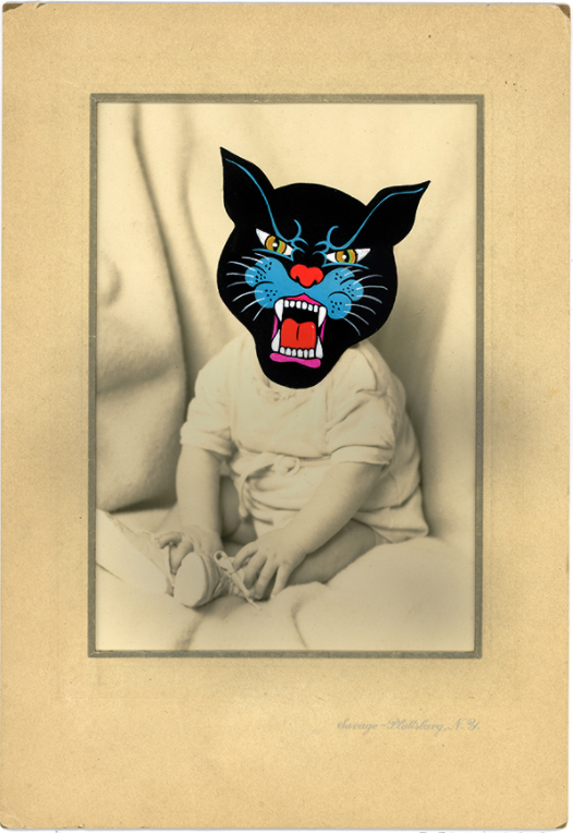 Byron Sonnier , Untitled , 2015 Acrylic on found photo