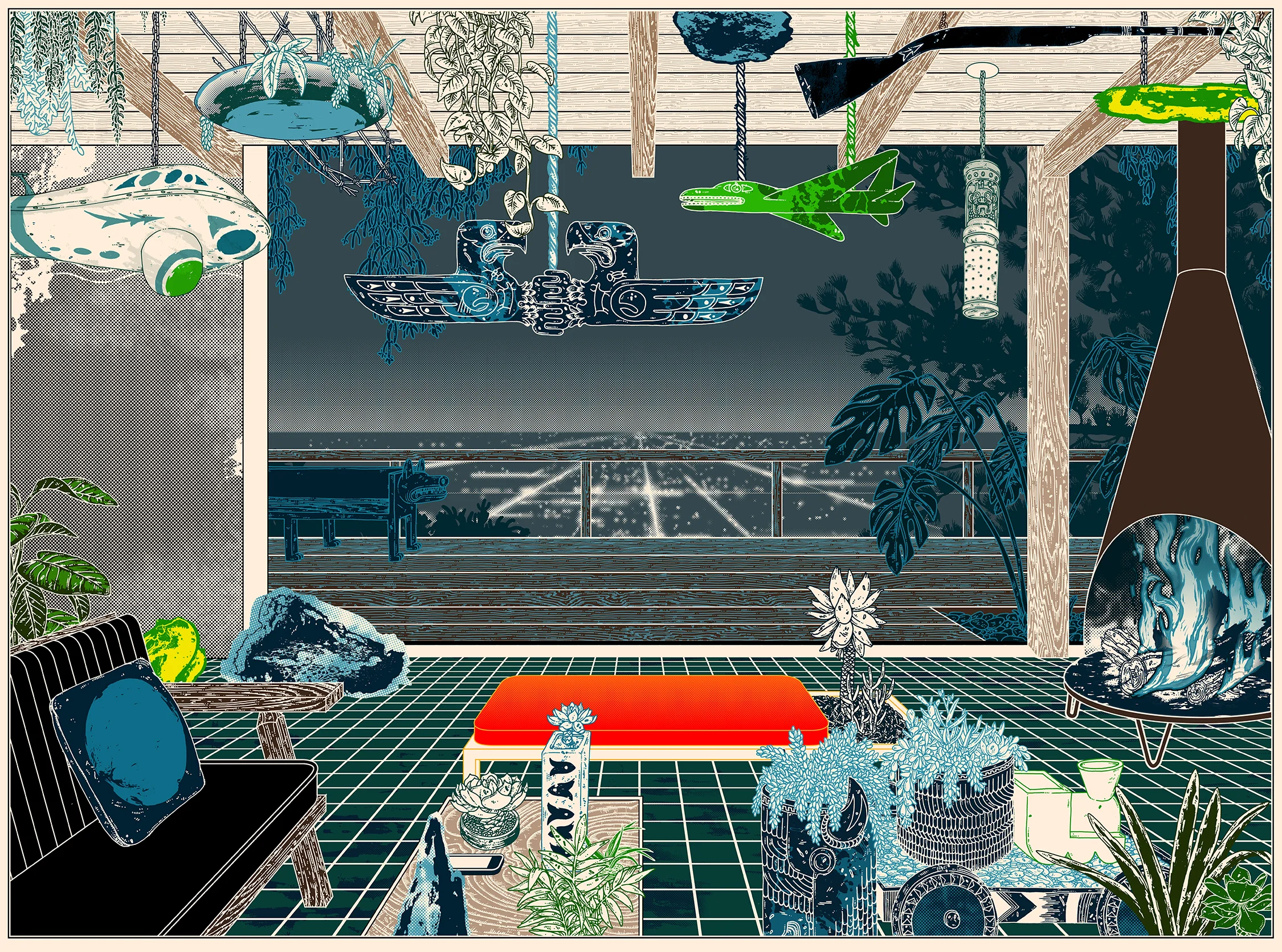 Eric Nyquist , The Abel Room , 2012 ( Artist Website ) Digital illustration