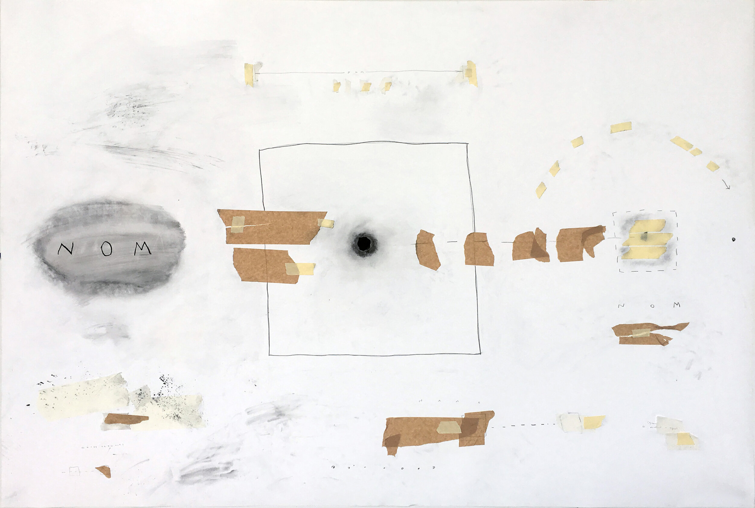 Tatiana Istomina ,  Nom , 2019 ( Artist Website ) Graphite and Tape on Paper 30 x 44”