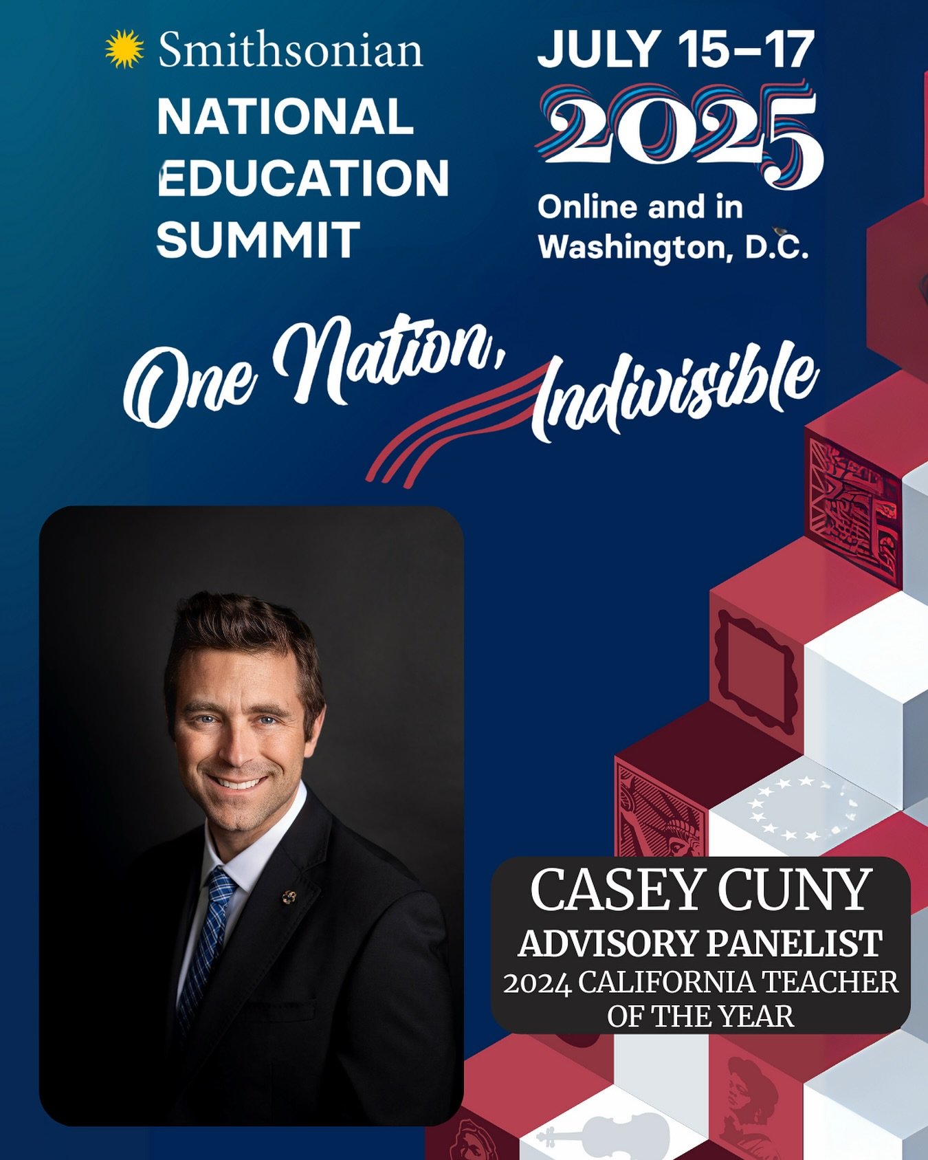 It has been such an honor to serve on The Smithsonian Advisory panel for the upcoming Education Summit. It&rsquo;s free for teachers and filled with incredible seminars and panels to prepare teachers for the nation&rsquo;s 250th anniversary. Register